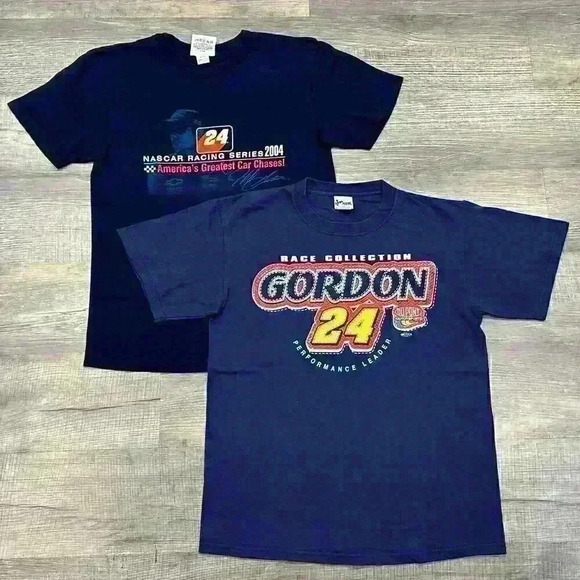 Lot Of 2 Y2K Jeff Gordon Racing T Shirt Chase Authentics Winners Circle Sz Large - Picture 1 of 13